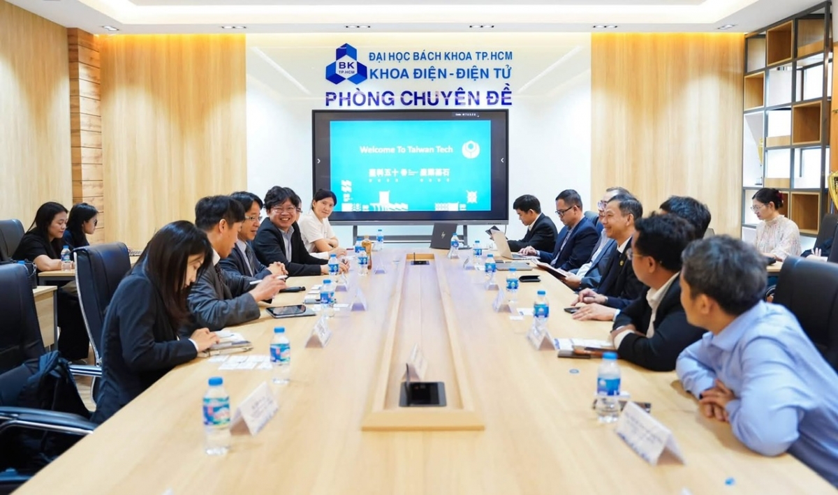 Buổi làm việc giữa trường ĐH BKTPHCM và các đối tác Đài Loan ( Ảnh ĐHBKTPHCM)
