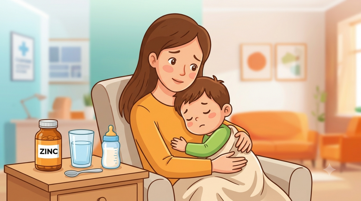 Bổ sung kẽm đúng cách sẽ giúp trẻ nhanh khỏi khi bị tiêu chảy. Ảnh minh họa