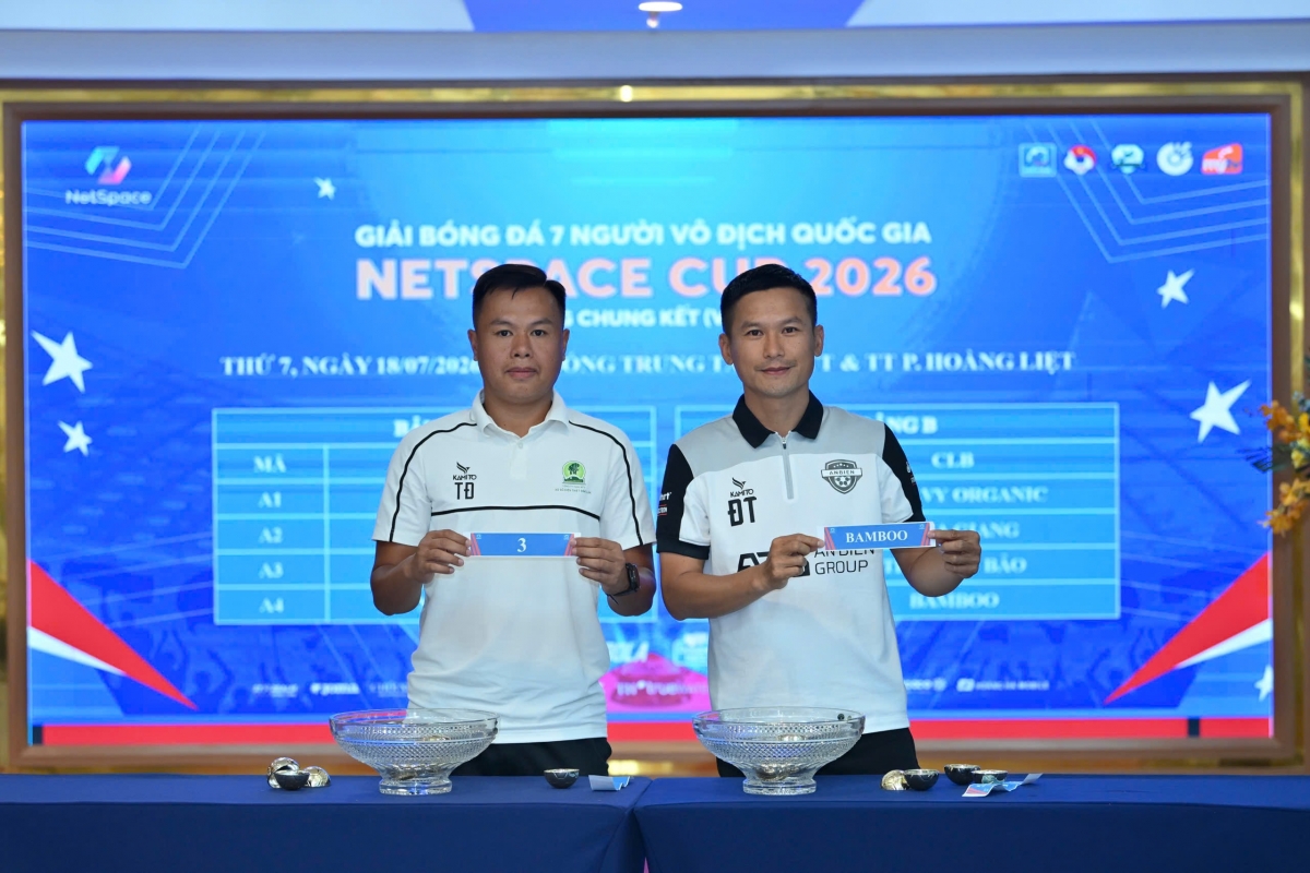 Bốc thăm VCK toàn quốc giải bóng đá 7 người VĐQG 2026 (ảnh: Vietfootball)