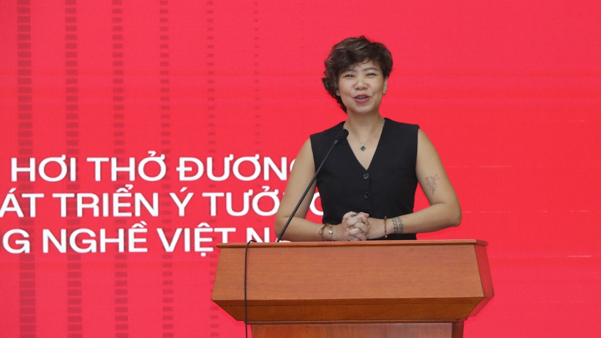 Bà Bùi Thị Thanh Hương, Tổng biên tập Tạp chí Kiến trúc (Hội Kiến trúc sư Việt Nam), thành viên Hội đồng Giám khảo. Ảnh: BTC
