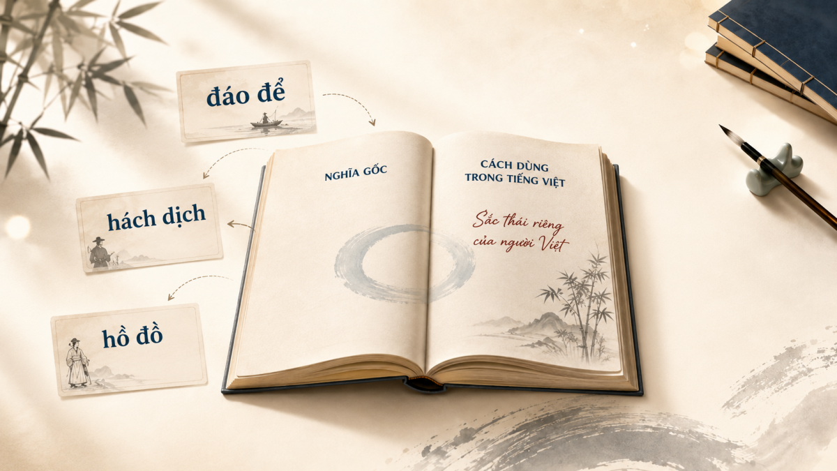 Từ nghĩa gốc đến cách dùng trong tiếng Việt, nhiều từ Hán Việt đã có sự biến đổi thú vị