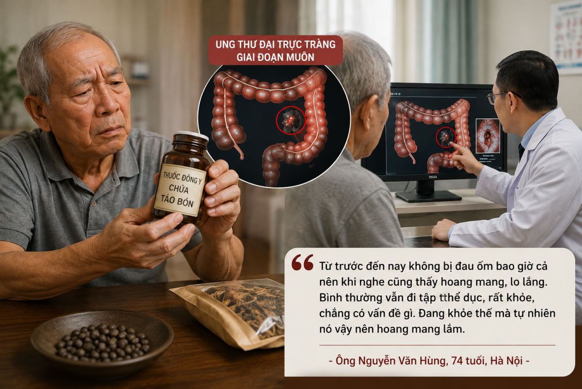 Do tự ý điều trị, ông Hùng đã bỏ lỡ thời điểm phát hiện sớm bệnh. (Ảnh do AI tạo)