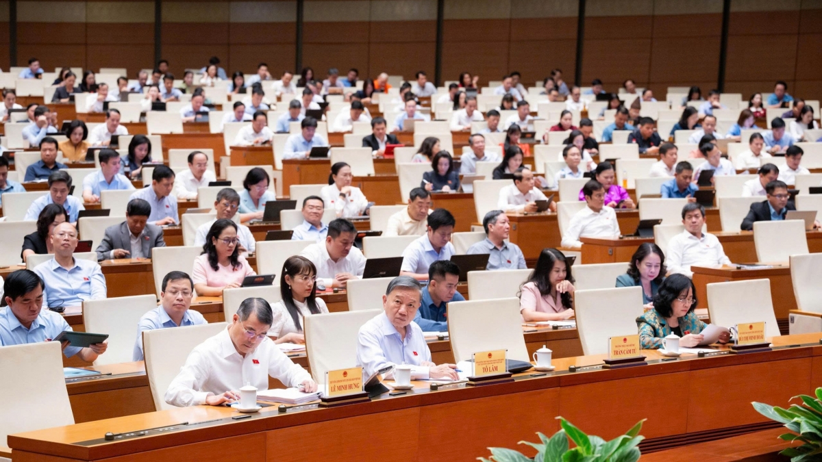 Chiều 22/8/2026: Quốc hội thảo luận ở hội trường về nhiều dự án Luật, Nghị quyết quan trọng. (Ảnh: Quốc hội)
