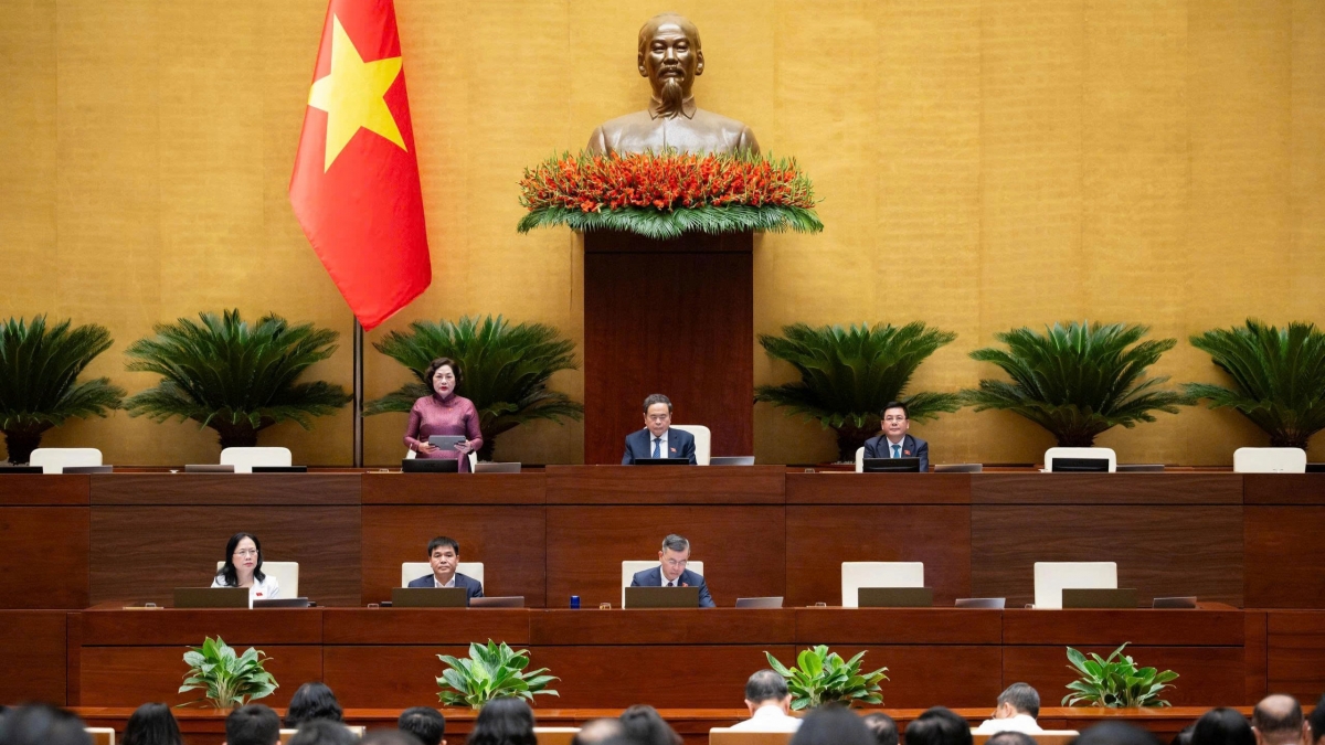 Chiều 22/8/2026: Quốc hội thảo luận ở hội trường về nhiều dự án Luật, Nghị quyết quan trọng. (Ảnh: Quốc hội)