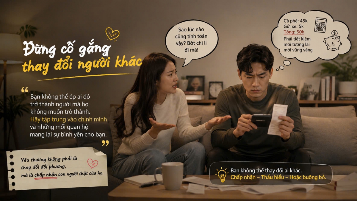 Đừng cố gắng thay đổi người khác (Ảnh sử dụng AI minh họa)