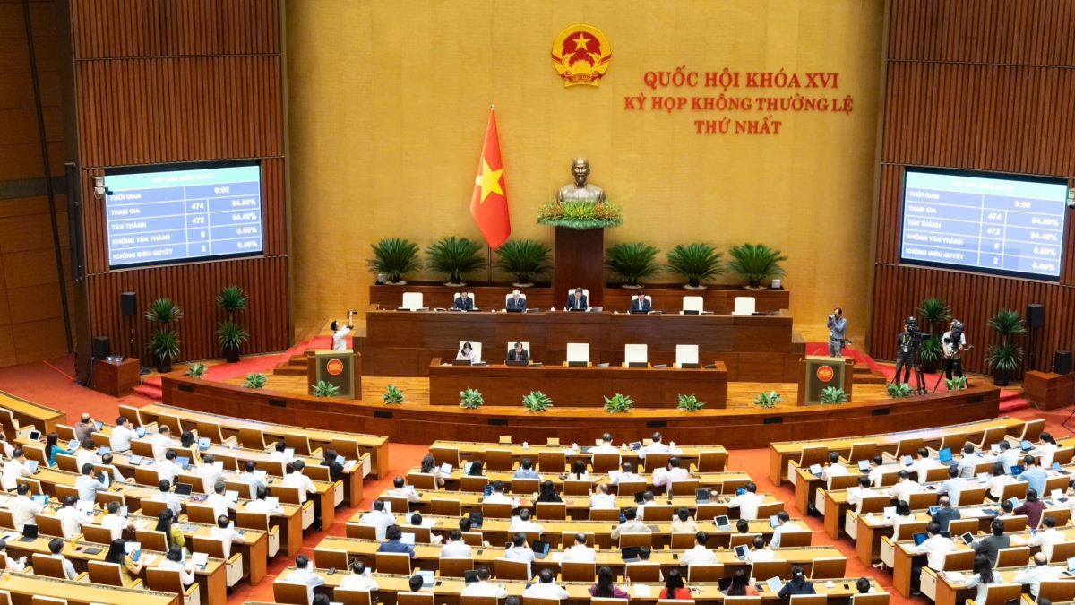 Chiều 23/8/2026: Quốc hội biểu quyết thông qua 03 luật và thảo luận ở hội trường về dự án Bộ luật Tố tụng hình sự (sửa đổi). (Ảnh: Quốc hội)