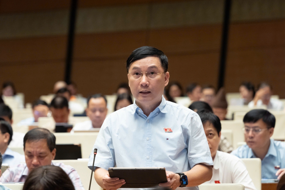 Đại biểu Lê Hoàng Anh (ĐBQH tỉnh Gia Lai) góp ý vào dự thảo Luật Hòa giải ở cơ sở (sửa đổi)
Ảnh: Quốc hội