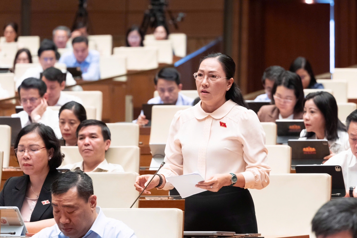 Đại biểu Nguyễn Thị Yến Nhi, Đoàn ĐBQH tỉnh Vĩnh Long (Ảnh Quốc hội)