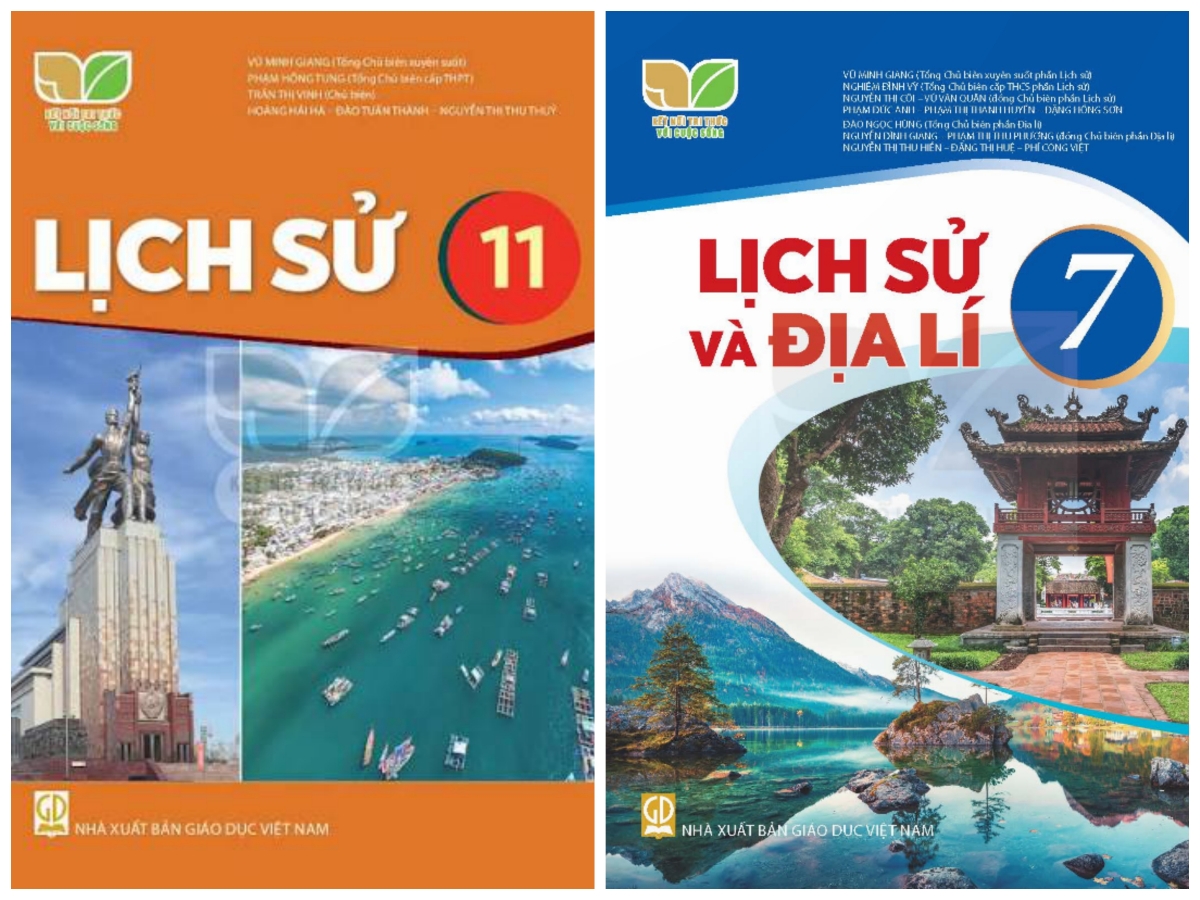 SGK Lịch sử lớp 11 và Lịch sử và Địa lý lớp 7, bộ Kết nối tri thức với cuộc sống (Ảnh: NXBGDVN)