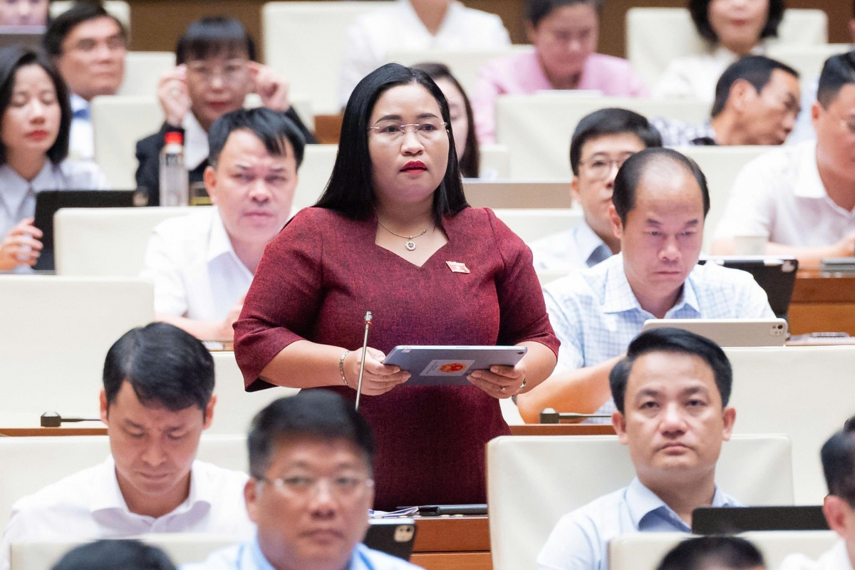 Đại biểu Chamaléa Thị Thủy (Đoàn ĐBQH tỉnh Khánh Hòa) (Ảnh Quốc hội)