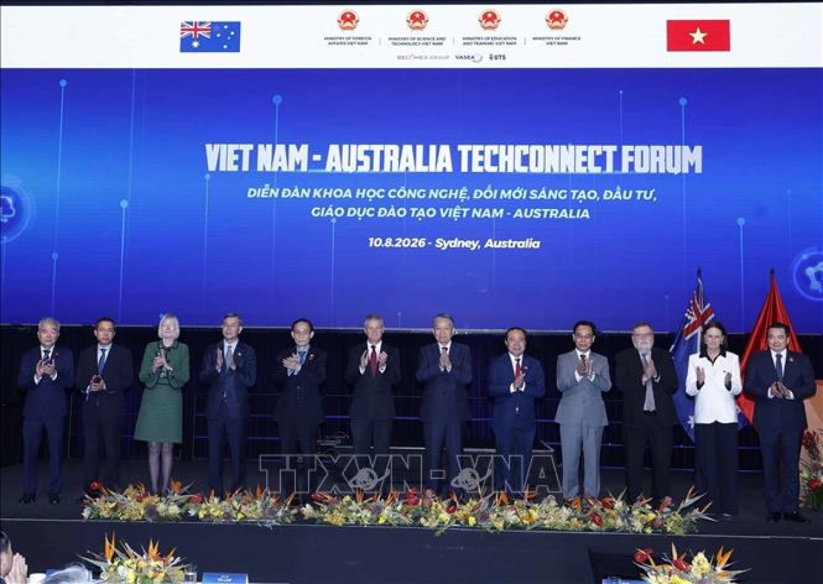 Các đại biểu Australia và Việt Nam tại Diễn đàn (Ảnh: TTX Việt Nam) 
