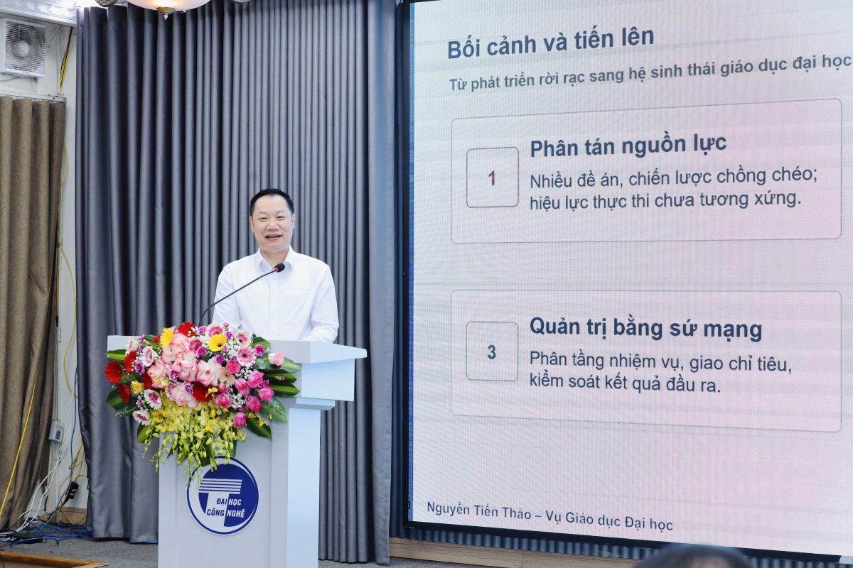 GSTS Nguyễn Tiến Thảo, vụ trưởng Vụ giáo dục ĐH, Bộ GDĐT
(Ảnh: Moet)