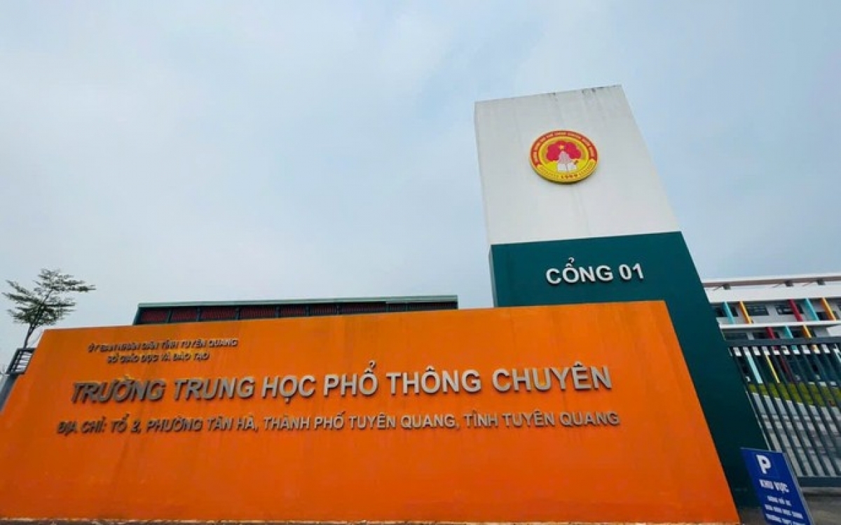 Trường THPT Chuyên Tuyên Quang. Ảnh: internet