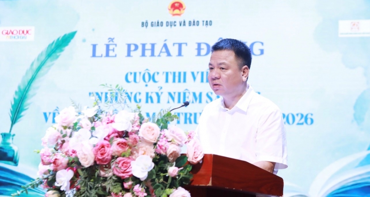 Nhà báo Triệu Ngọc Lâm, Tổng Biên tập Báo Giáo dục và Thời đại, Phó Trưởng ban Thường trực Ban Tổ chức (Ảnh: MOET)