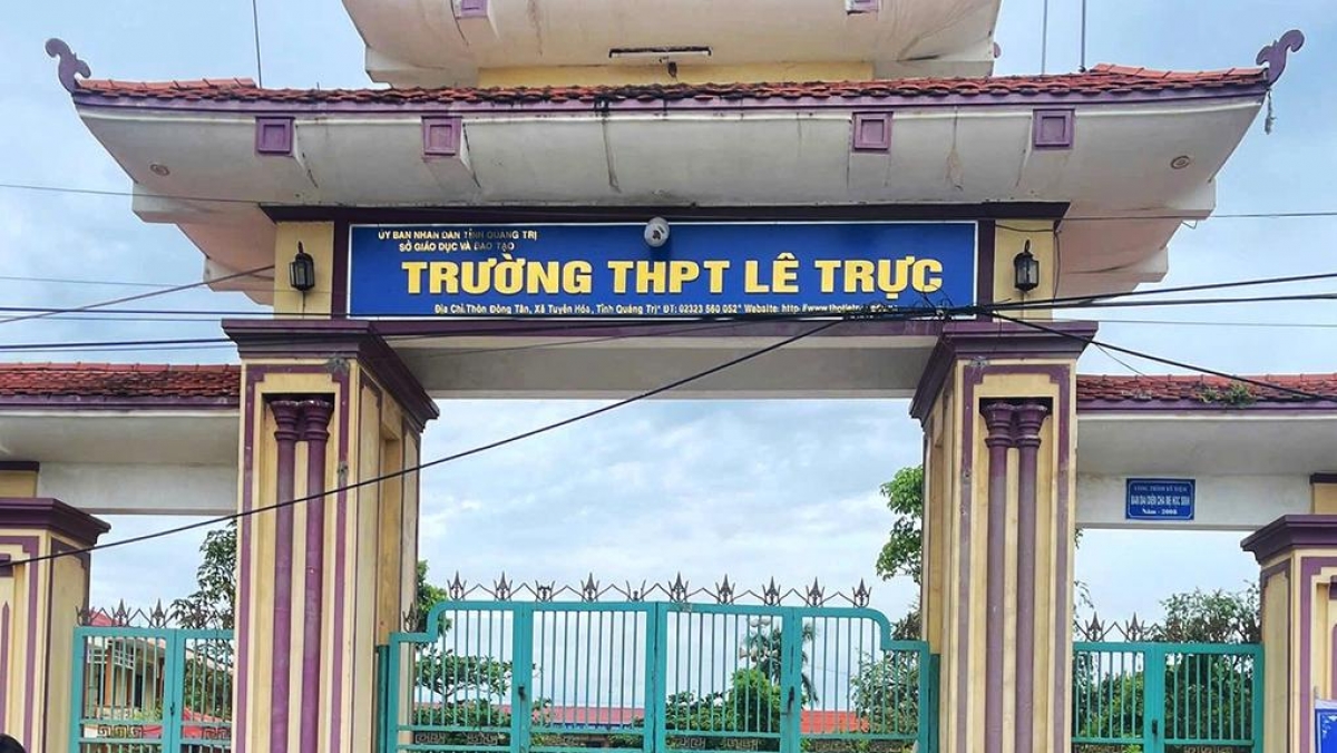 Trường THPT Lê Trực, tỉnh Quảng Trị (Ảnh: Minh Anh)