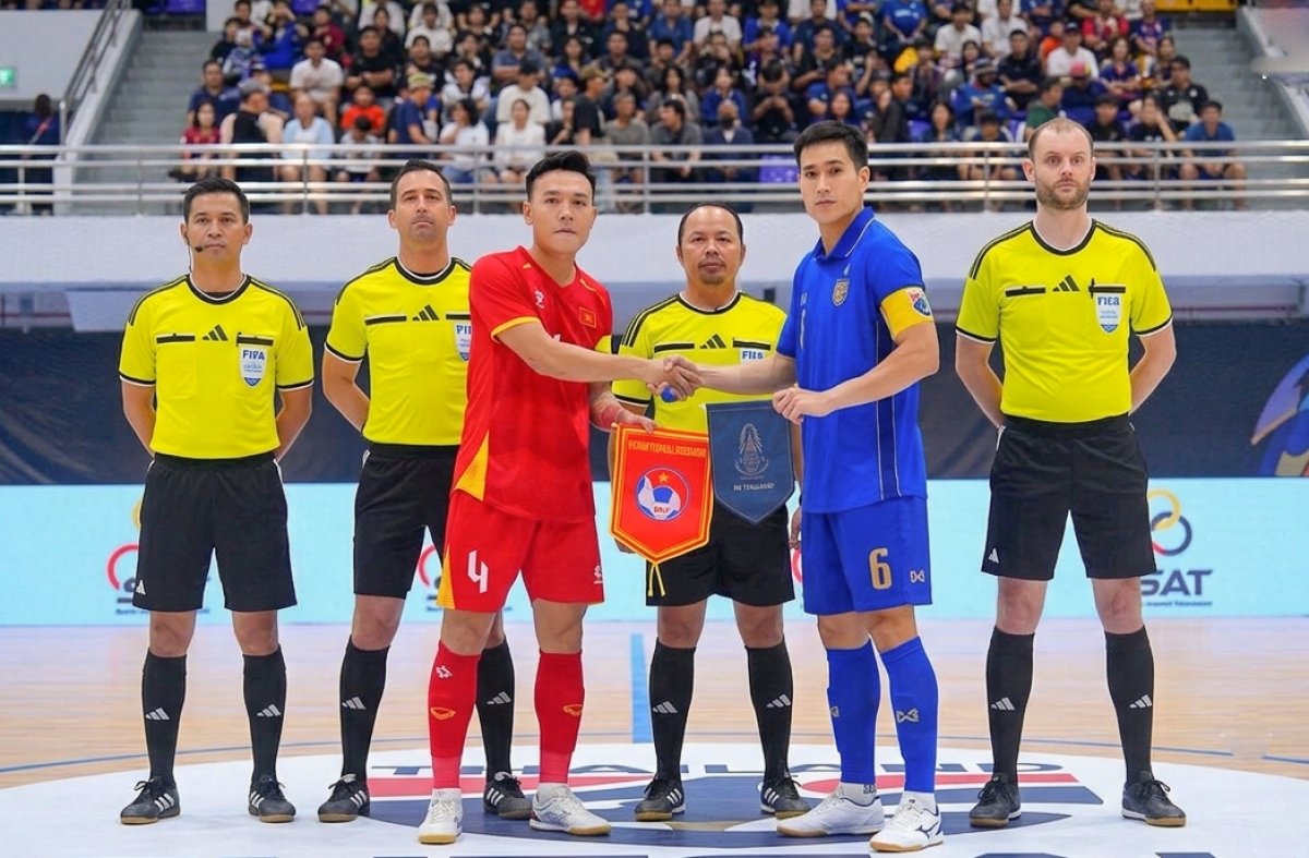 ĐT futsal Việt Nam chia điểm với Thái Lan sau màn ngược dòng không tưởng (Ảnh VFF)