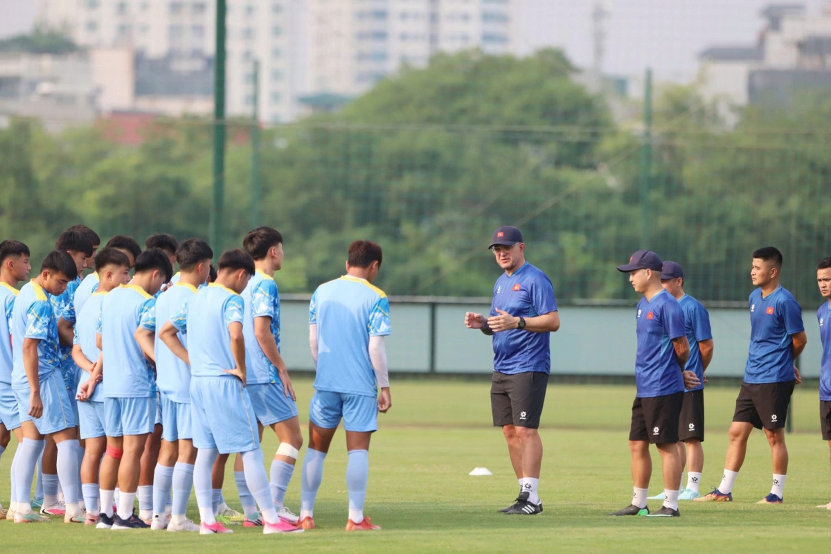 U17 Việt Nam tích cực rèn quân hướng tới VCK FIFA U17 World Cup 2026 (Ảnh VFF)