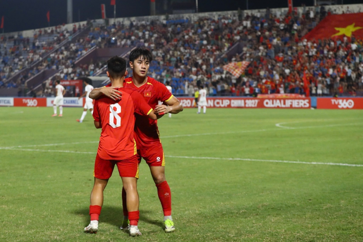U20 Việt Nam mở tỷ số trận đấu nhưng vẫn đành ngậm ngùi nhận thất bại trước U20 Iran (Ảnh VFF)