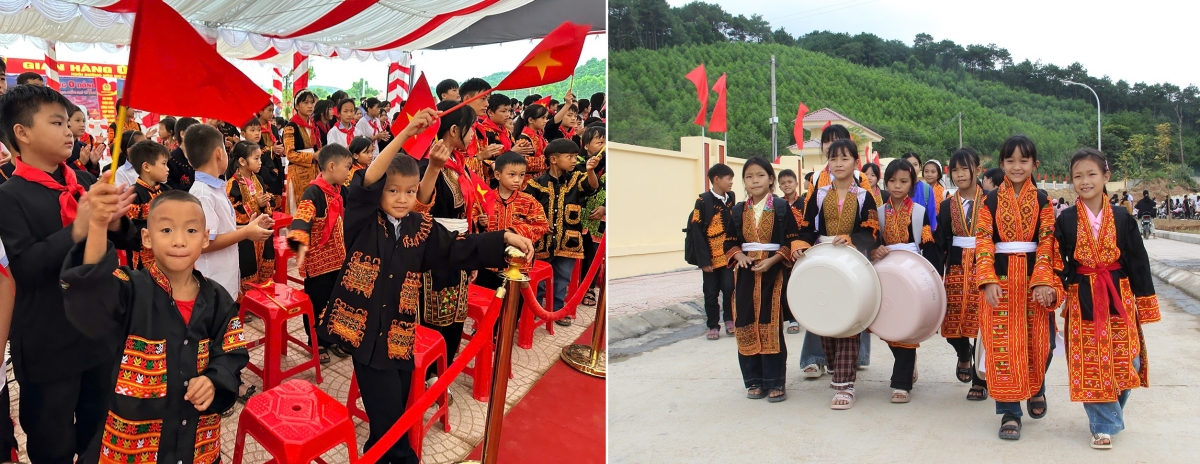 Học sinh Lạng Sơn dự Lễ Khai giảng năm học mới. Ảnh: VOV Đông Bắc