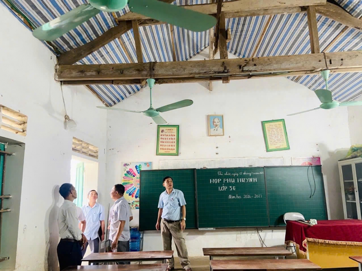 Cơ sở vật chất bên trong điểm lẻ Tiến Sơn. Ảnh: xã Quỳnh Tam