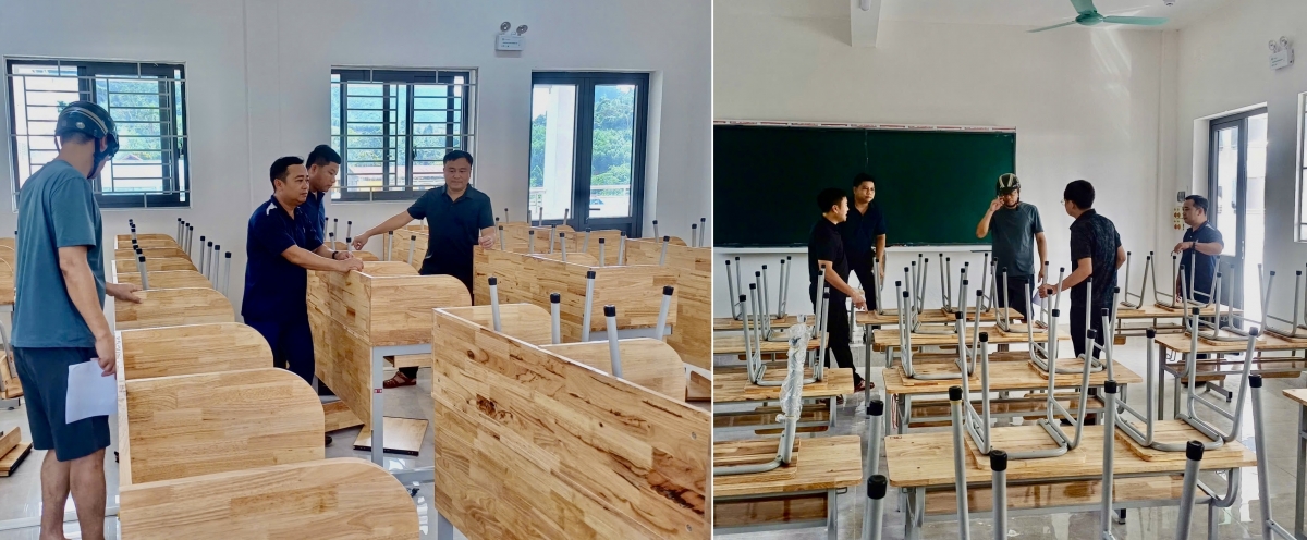 Cơ sở vật chất bên trong Trường nội trú liên cấp Tiểu học và THCS Bát Mọt, xã Bát Mọt, tỉnh Thanh Hóa. Ảnh: Địa phương cung cấp