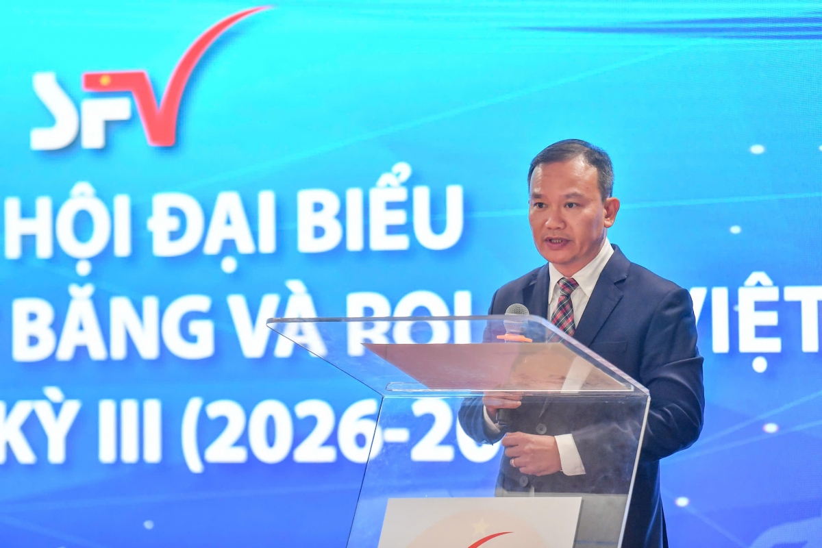 Ông Nguyễn Hồng Minh - Phó Cục trưởng Cục TDTT Việt Nam phát biểu tại Đại hội (ảnh: SFV)