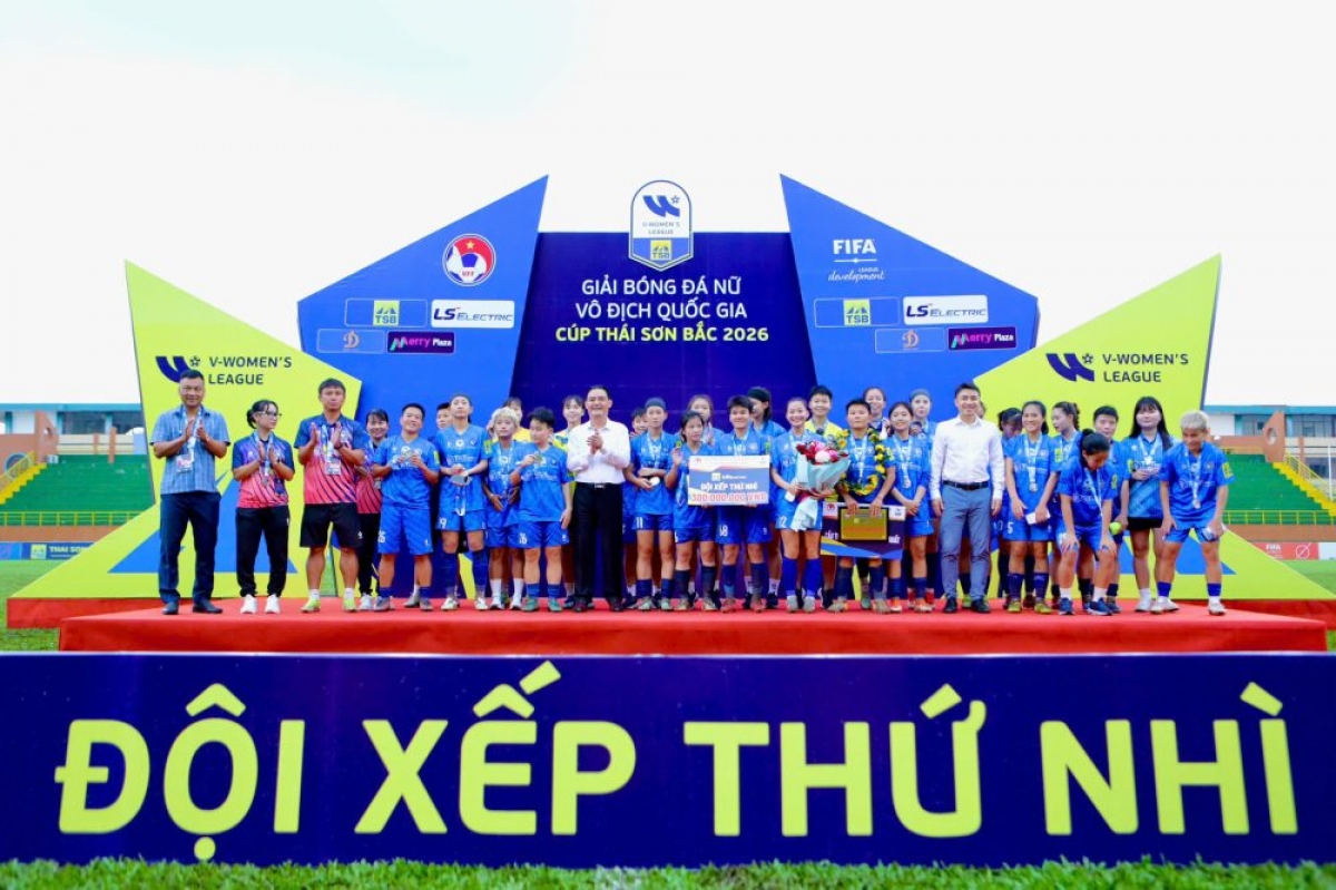 Thái Nguyên T&amp;T giành Á quân Giải bóng đá nữ VĐQG – Cúp Thái Sơn Bắc 2026 (Ảnh VFF)