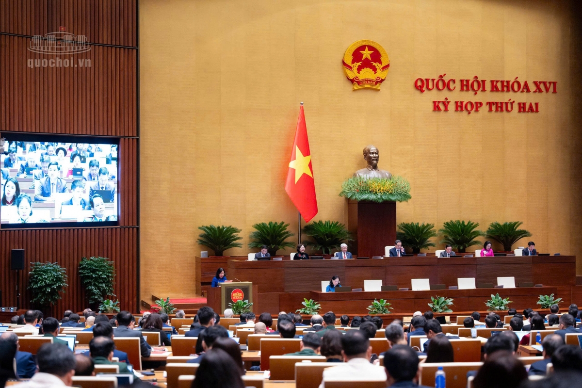 Toàn cảnh hội trường - Ảnh: VPQH