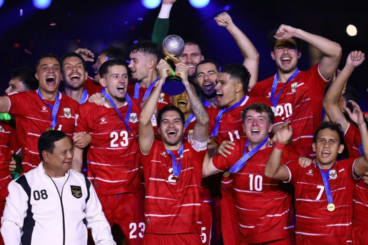 Tuyển Indonesia thắng nghẹt thở Thái Lan, vô địch FIFA ASEAN Cup 2026 bằng thi đấu luân lưu. Ảnh: FIFA