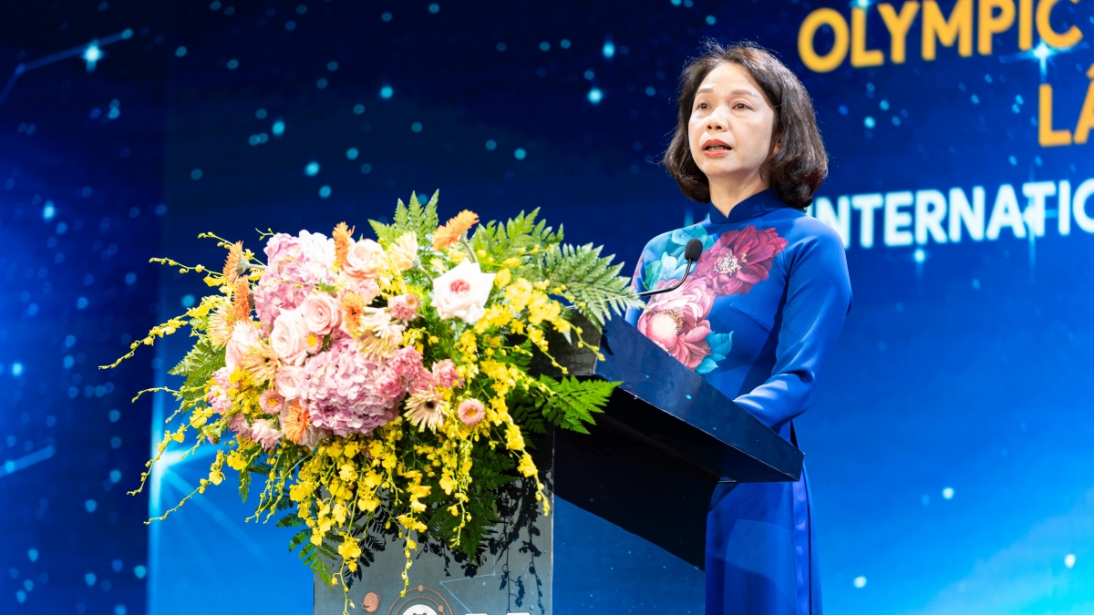Phó Chủ tịch UBND TP. Hà Nội Vũ Thu Hà - Trưởng ban tổ chức Kỳ thi Olympic Thiên văn và Vật lý thiên văn quốc tế năm 2026. (Ảnh: BTC)