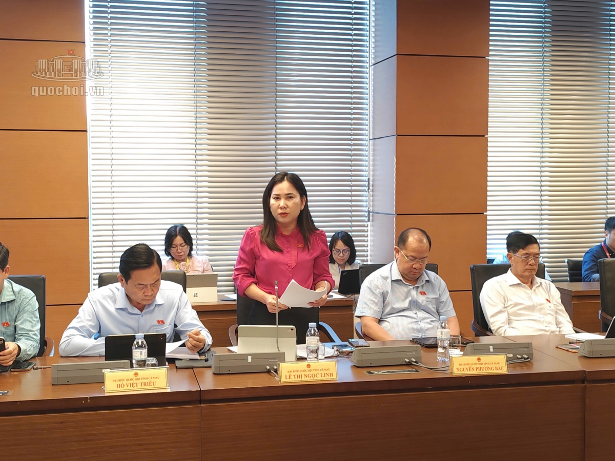 Đại biểu Lê Thị Ngọc Linh, đoàn Cà Mau (Ảnh: Quochoi.vn)