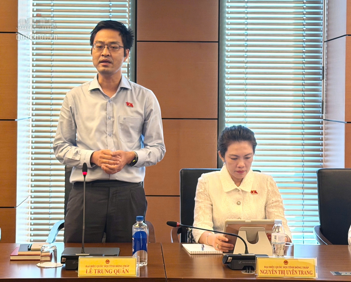 Đại biểu quốc hội Lê Trung Quân, Đoàn Đồng Tháp (Ảnh: quochoi.vn)