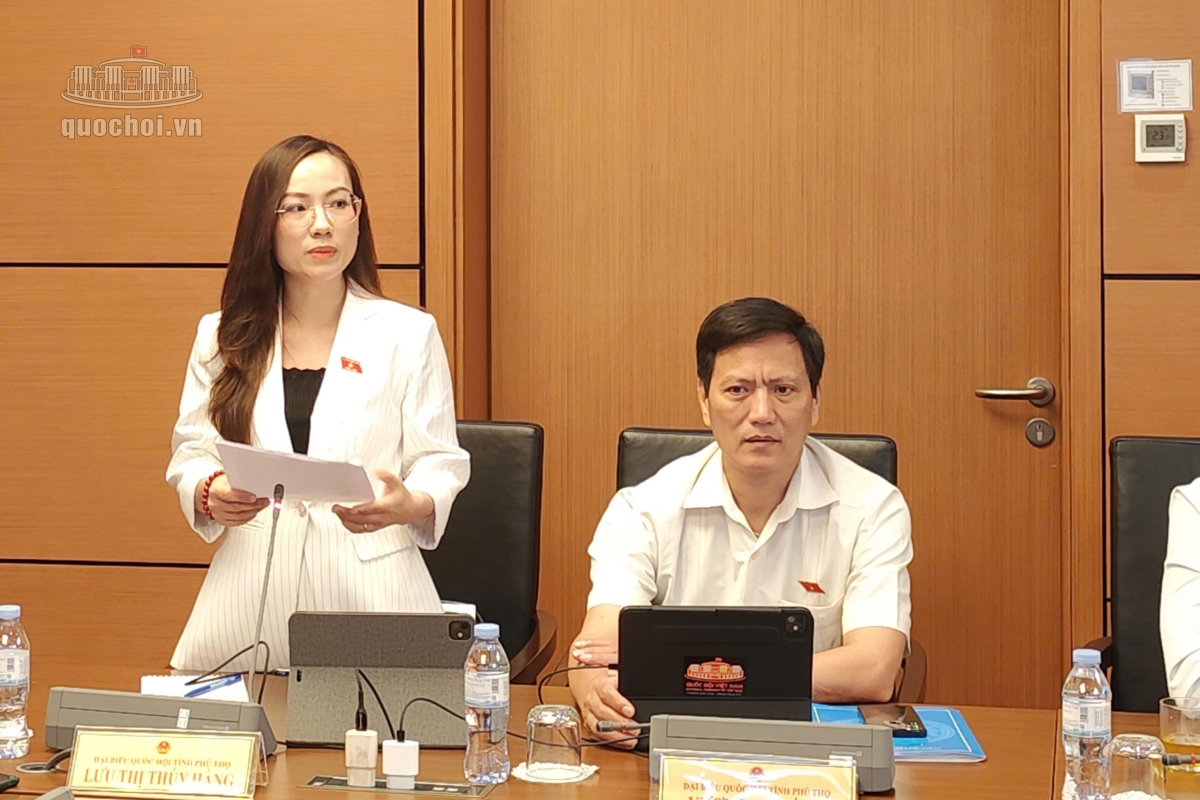 Đại biểu Lưu Thị Thúy Hằng, đoàn đại biểu Quốc hội tỉnh Phú Thọ (Ảnh: Quochoi.vn)