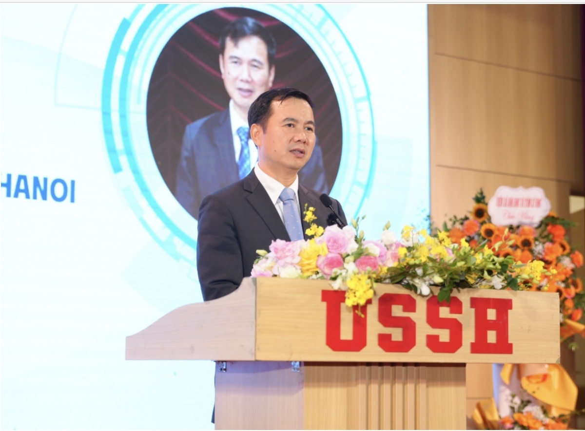PGS.TS Bùi Thế Duy, Giám đốc Đại học Quốc gia Hà Nội phát biểu tại chương trình. (Ảnh: USSH)