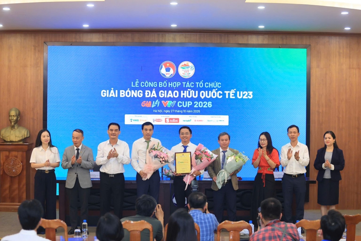 Công bố hợp tác tổ chức Giải bóng đá giao hữu quốc tế U23 – Gia Lai VTV Cup 2026 (Ảnh: VFF)