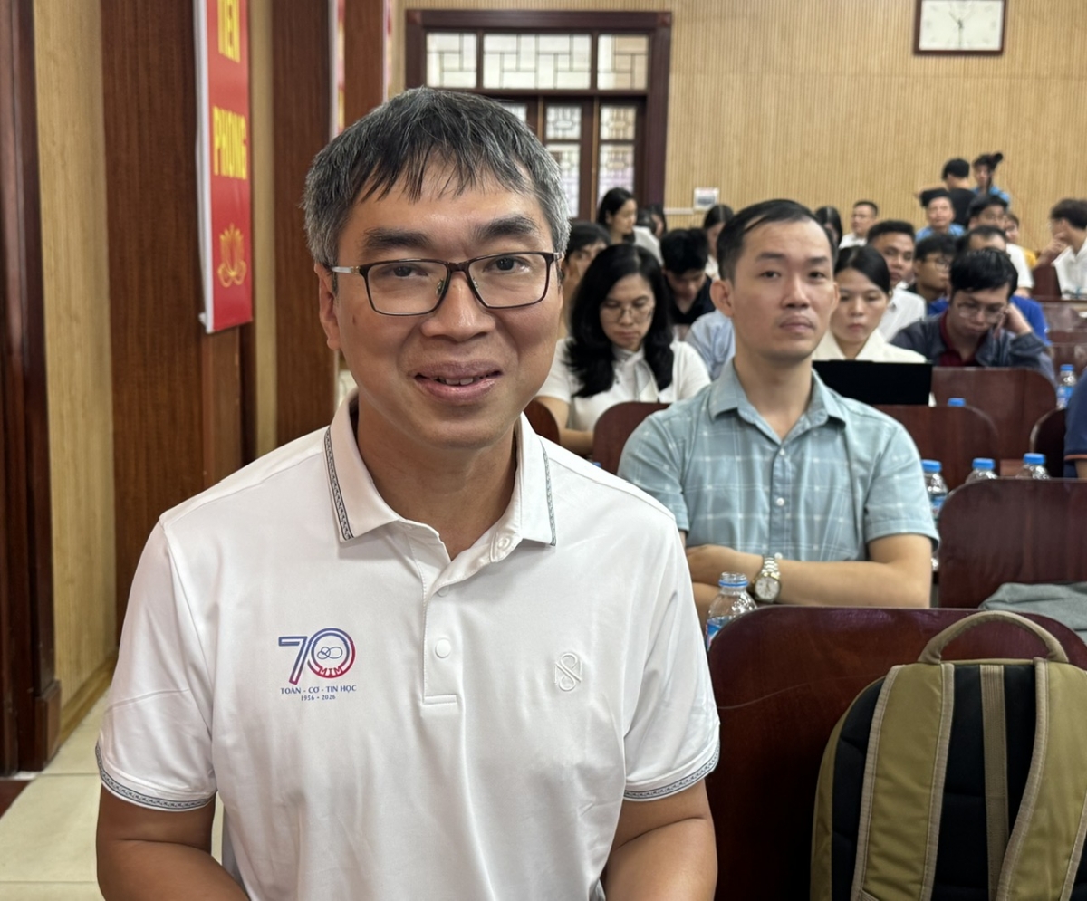 PGS TS Lê Minh Hà – Giám đốc Điều hành  Viện Nghiên cứu cao cấp về Toán (Ảnh: Thu Lương) 