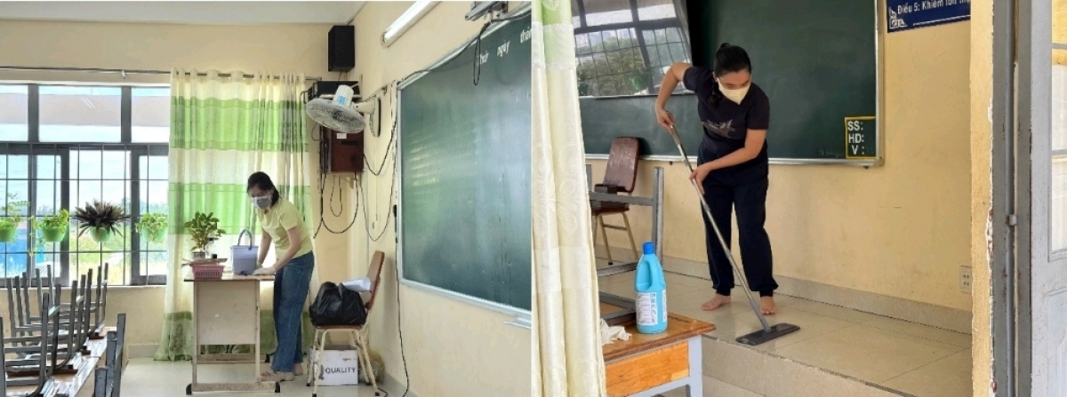 Tổng vệ sinh khử khuẩn tại trường THCS Hai Bà Trưng, xã Hiệp Phước ngày 17/10/2026 (Ảnh: CDC TP Hồ Chí Minh)