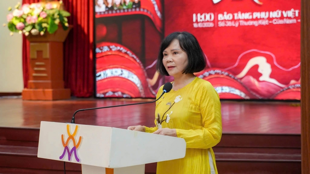 Bà Nguyễn Thị Tuyết, Giám đốc Bảo tàng Mặt trận Tổ quốc Việt Nam kiêm Giám đốc Bảo tàng Phụ nữ Việt Nam. (Ảnh: Bảo tàng phụ nữ Việt Nam)