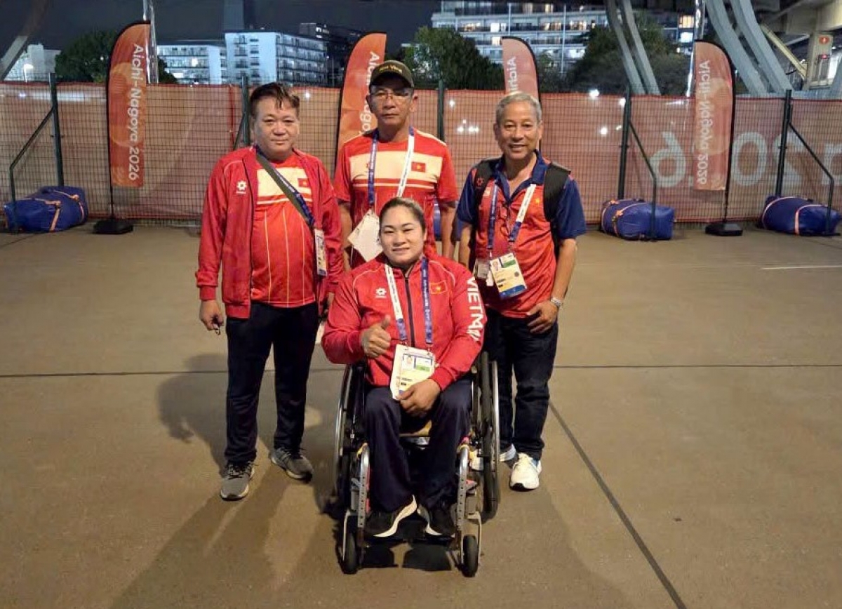 Nguyễn Thị Ngọc Thuý giành HCĐ Ném lao nữ (Ảnh: Paralympic Việt Nam)