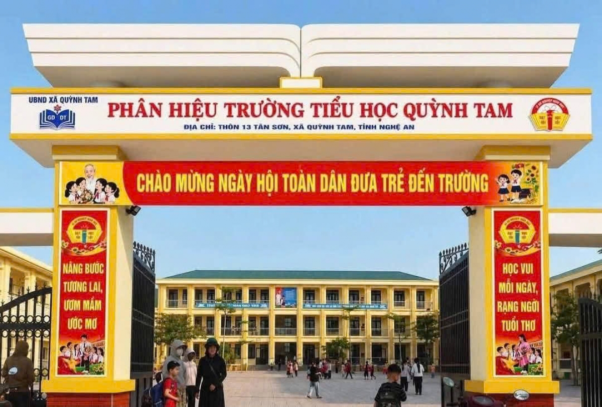 Phân hiệu Trường Tiểu học Quỳnh Tam được xây dựng khang trang. Ảnh: xã Quỳnh Tam